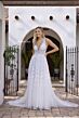 Primavera Couture 11142 Scoop Back Plunging Neckline Wedding Gown