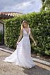 Primavera Couture 11142 Scoop Back Plunging Neckline Wedding Gown