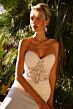 Primavera Couture 11201 Ruched Waist Illusion Corset Wedding Dress