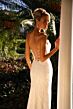 Primavera Couture 11202 Lace-Up Back High Slit Bridal Dress