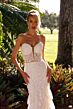 Primavera Couture 11203 Tiered Skirt Illusion Corset Bridal Gown