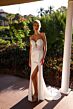 Primavera Couture 11205 Illusion Corset High Slit Wedding Dress
