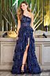 Sherri Hill 55799 Ruffle Skirt One Shoulder Dress