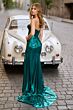 Sherri Hill 56654 Strapless Corset High Slit Dress
