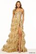 Sherri Hill 55500 Layered Skirt Off The Shoulder Dress