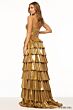 Sherri Hill 56232 Ruffle Skirt Metallic Dress