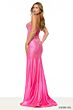 Sherri Hill 57684 Plunging Neck High Slit Beaded Dress