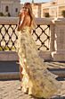 Sherri Hill 57907 High Slit Tiered Ruffle Skirt Floral Dress