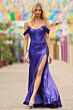 Sherri Hill 55418 Off The Shoulder High Slit Dress