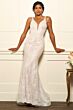 Sherri Hill 81058 Strappy Back Plunging Neck Bridal Gown