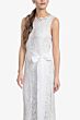 Soulmates D1312 Ribbon Belt Jewel Neckline Dress