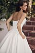 Sophia Tolli Y3240 Lettie Pleated Skirt Scoop Neck Satin Wedding Dress