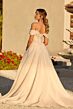 Sophia Tolli Y3145 Ariane Pleated Skirt Draped Sleeve Wedding Gown