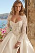 Sophia Tolli Y3221 Bree High Slit Pleated Skirt Wedding Dress