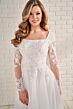 Modest Bridal by Mon Cheri MOD956 Long Sleeve Square Neck Wedding Gown