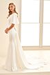 Modest Bridal by Mon Cheri MOD1818 Removable Bow Train Bridal Dress