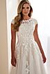 Modest by Mon Cheri MOD301 Cap Sleeve Bateau Neck A-Line Bridal Gown