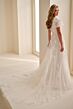 Modest Bridal by Mon Cheri MOD342 A-Line Flutter Sleeve Wedding Gown