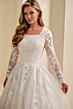Modest Bridal by Mon Cheri MOD346 Long Sleeve Square Neck Bridal Dress