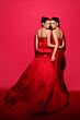 Tarik Ediz 98508 Cameron Fuchsia Evening Dress
