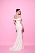 Tarik Ediz 54021 Vasilisa Off-The-Shoulder Fitted Evening Dress