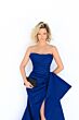 Tarik Ediz 50868 Dream High Slit Strapless Dress