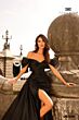 Tarik Ediz 98506 Detachable Train Off The Shoulder Dress