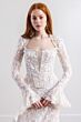 Willowby 54119M Echo Lined Illusion Sleeve Ruffle Skirt Bridal Dress