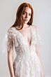 Willowby 54120 Gaia V-Neck Sheer Flared Sleeve Bridal Dress