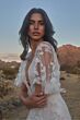 Willowby 54120 Gaia V-Neck Sheer Flared Sleeve Bridal Dress