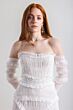Willowby 54403 Daphne Removable Sleeve Smocked A-Line Bridal Gown
