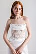 Willowby 54406 Rowan Illusion Lace Bodice Cowl Neck Wedding Dress