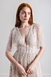 Willowby 54615M Aries Lined Beaded V-Neck Flare Sleeve Wedding Gown