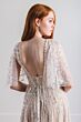 Willowby 54615M Aries Lined Beaded V-Neck Flare Sleeve Wedding Gown