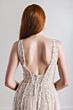 Willowby 54615M Aries Lined Beaded V-Neck Flare Sleeve Wedding Gown