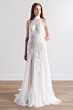 Willowby 54725 Zoe Tie Halter Neck Lace Wedding Gown