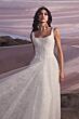 Willowby 54728 Tatum A-Line Basque Waist Scoop Neck Wedding Gown