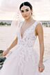 Locket 19722 Lisle Open Back Plunging Neckline Bridal Gown