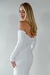 Locket 12246 Capri Off-The-Shoulder Cowl Neck Wedding Dress
