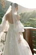 Locket 12255 Vienna Balloon Sleeve Drape Bodice Wedding Dress