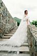 Locket 12641 Byrd Arm Bands Ruffle Skirt Wedding Gown