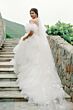 Locket 12641 Byrd Arm Bands Ruffle Skirt Wedding Gown
