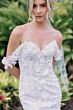 Locket 12736 Siddalee Petal Train Sweetheart Neck Wedding Gown