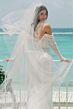 Locket 12827 Glimpse Crisscross Midriff Sequin Wedding Gown