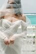 Locket 12827 Glimpse Crisscross Midriff Sequin Wedding Gown