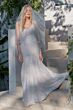 Locket 15132 Keys Spaghetti Straps Striped Lace Trumpet Wedding Gown