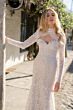 Locket 15134 Fili Strapless Sweetheart Neck Wedding Gown with Topper