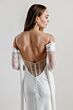 Locket 15218 Cam Lace Back Column-Style Charmeuse Wedding Dress