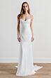 Locket 15218 Cam Lace Back Column-Style Charmeuse Wedding Dress