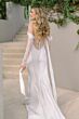 Locket 15218 Cam Lace Back Column-Style Charmeuse Wedding Dress